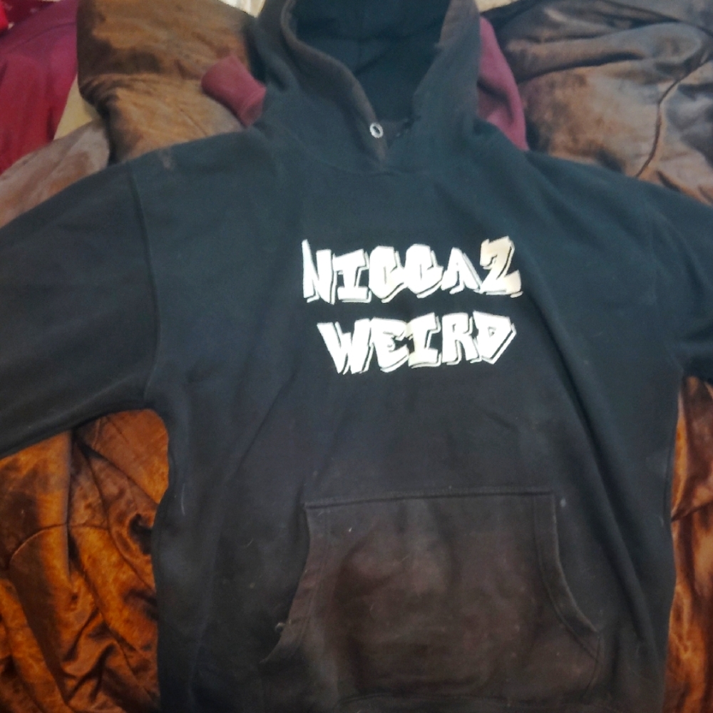 Frisco Slums® "Niggaz Weird" Thick Black Hoodie